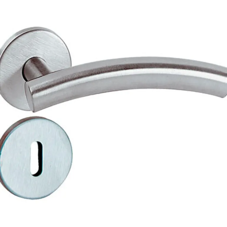 Kruk inox met rozet en sleutelplaat