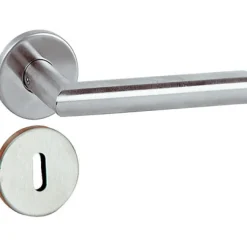 Kruk inox met rozet en sleutelplaat