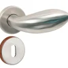 Kruk inox met rozet en sleutelplaat