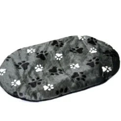 Kussen ovaal grijs voetprint 64 x 41 x 5 cm