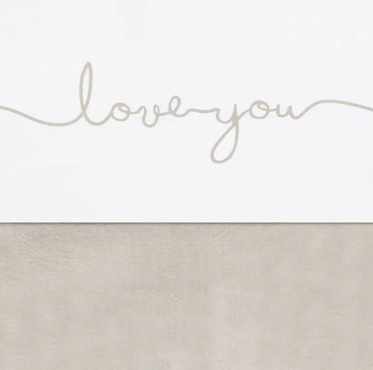 Laken 120 x 150 cm Love You Nougat Katoen
