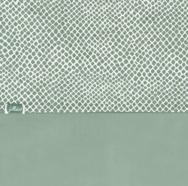 Laken 120 x 150 cm Snake Ash Green Katoen