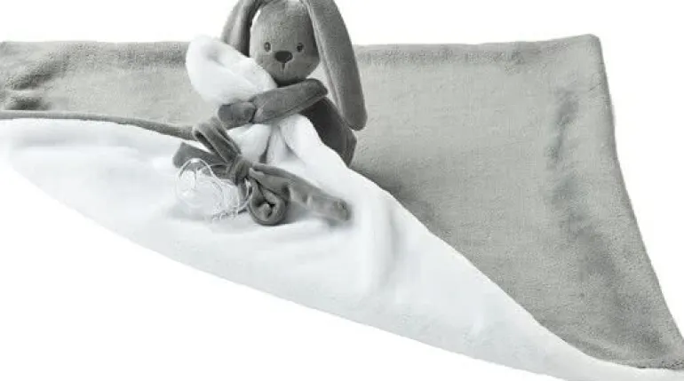 Lapidou Doudou Deken Antraciet - Wit