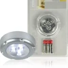 LED lamp met druktoets - zilver