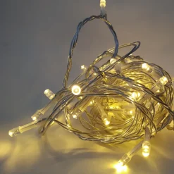 Lichtsnoer met 40 lampjes koper warm wit LED - 3m