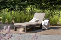 Ligbed Daytona wicker cappucino 195x64x22 cm