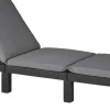 Ligbed Daytona wicker grafiet 195x64x22 cm