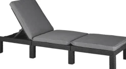 Ligbed Daytona wicker grafiet 195x64x22 cm
