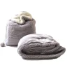 Luxe plaid Sherpa grijs 130x160 cm