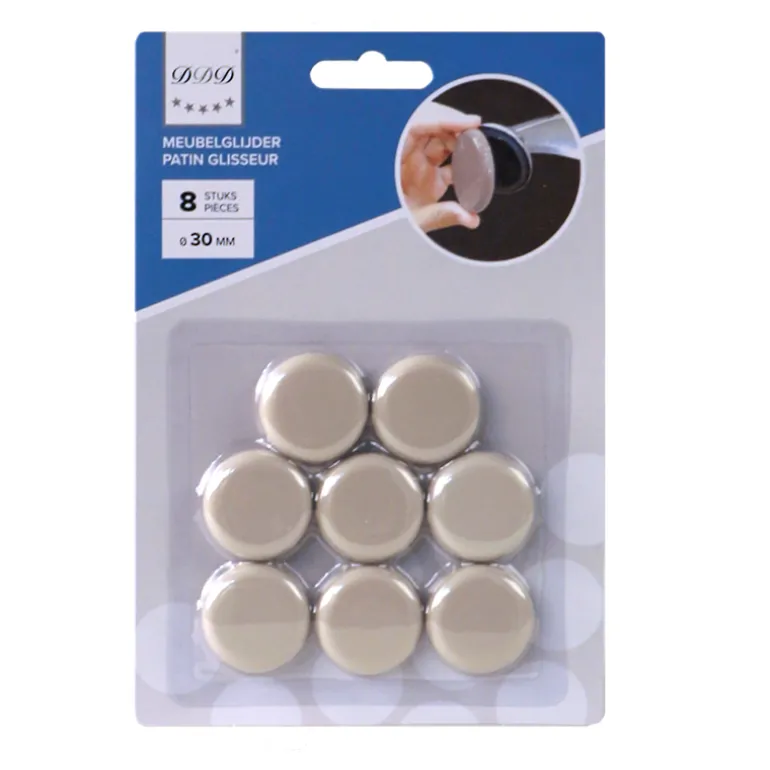 meubelglijder 30 mm beige 8 stuks