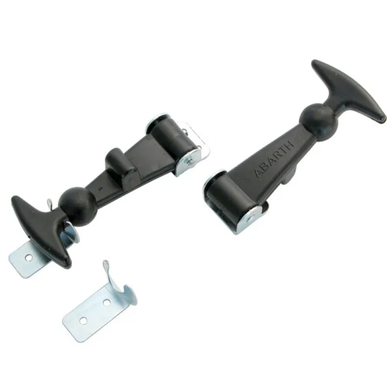 Motorkap haken set 12 cm 2 stuks