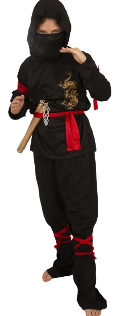 Ninja Kostuum Gouden Draak  - Maat 116