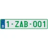 Nummerplaat groen