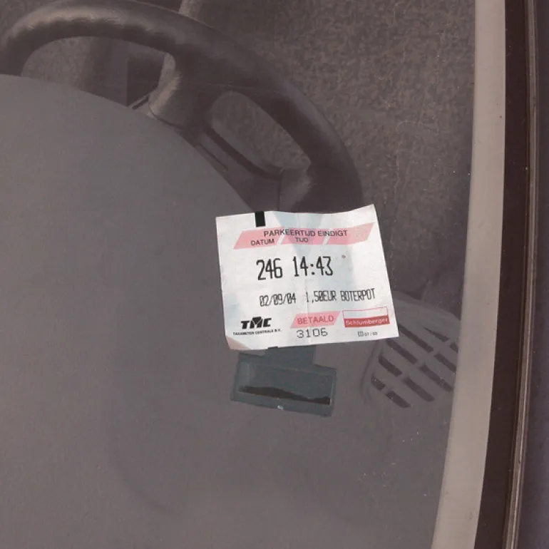 Parkeerticket houder