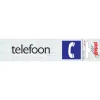 Pictogram alu look telefoon 6,5 x 4,4 cm