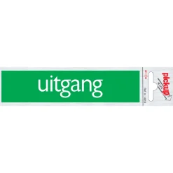Pictogram alu look uitgang 6,5 x 4,4 cm
