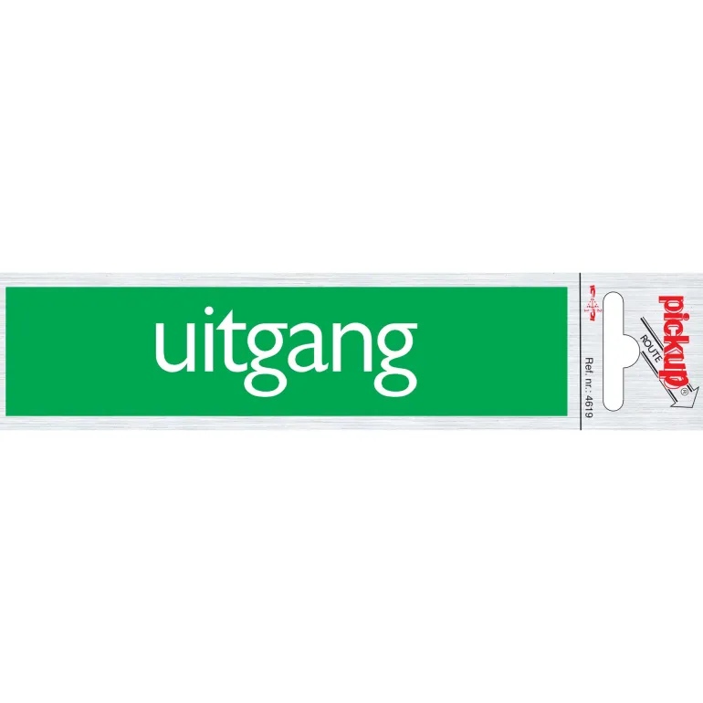 Pictogram alu look uitgang 6,5 x 4,4 cm