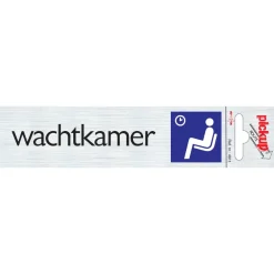 Pictogram alu look wachtkamer 6,5 x 4,4 cm