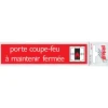 Pictogram aluminium coupe - feu maintenir 16,5 x 4,4 cm