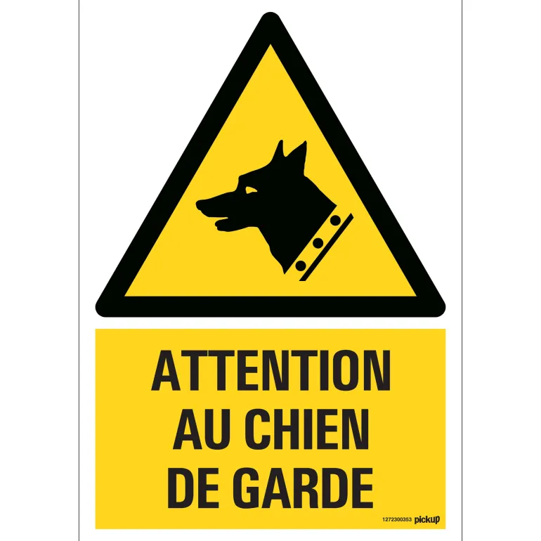 Pictogram attention chien garde 23 x 33 cm