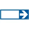 Pictogram blauw met pijl 33 x 12 cm