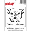 Pictogram chien méchant 10 x 10 cm