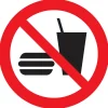 Pictogram consumpties verboden 18 cm
