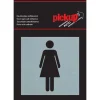 Pictogram dames aluminium 8 x 8 cm