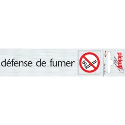 Pictogram défense de fumer aluminium 16,5 x 4,4 cm