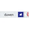 Pictogram duwen liggend aluminium 16,5 x 4,4 cm