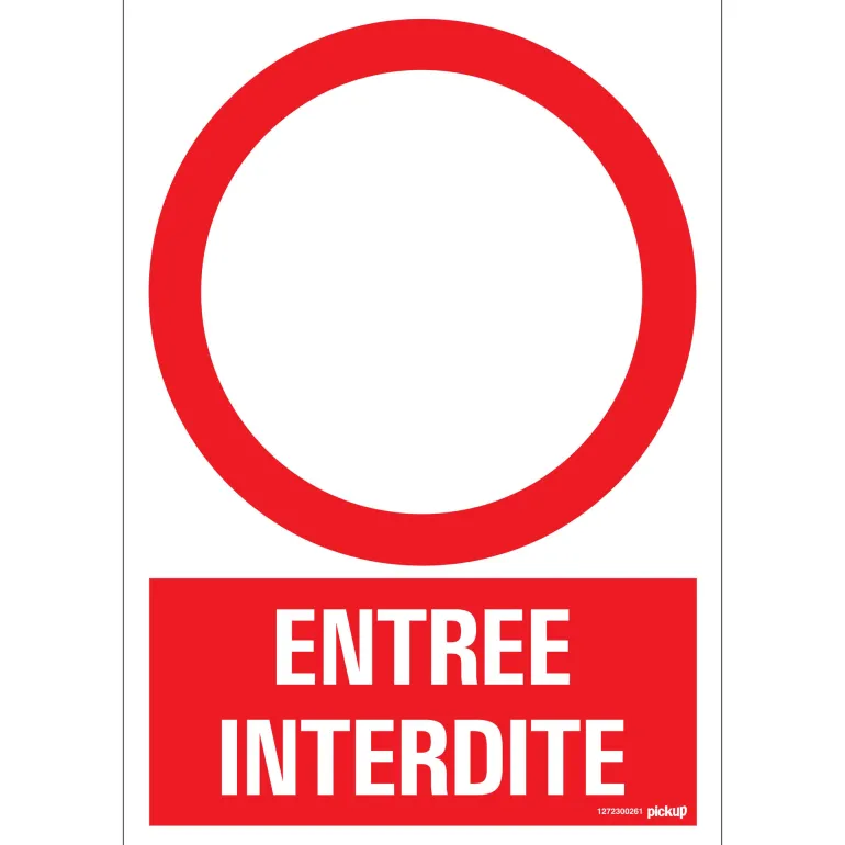 Pictogram entrée interdite 23 x 33 cm