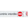 Pictogram entrée interdite aluminium 16,5 x 4,4 cm