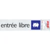Pictogram entrée libre aluminium 16,5 x 4,4 cm