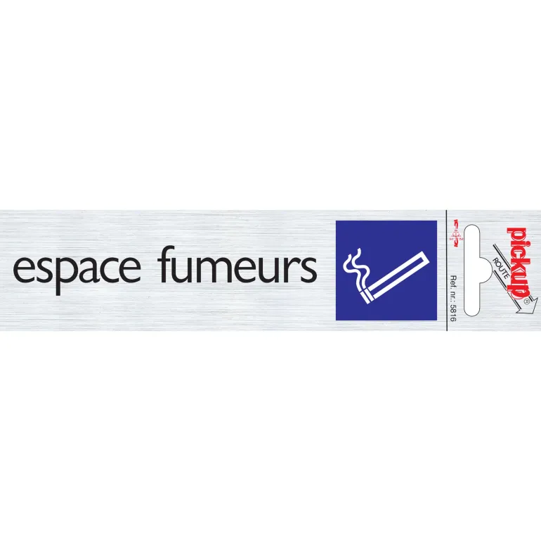 Pictogram espace fumeurs aluminium 16,5 x 4,4 cm