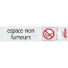 Pictogram espace non fumeurs aluminium 16,5 x 4,4 cm