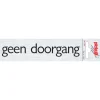 Pictogram geen doorgang aluminium 6,5 x 4,4 cm