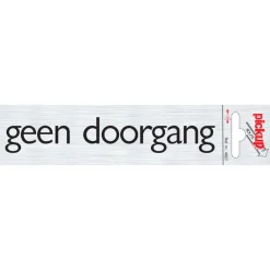 Pictogram geen doorgang aluminium 6,5 x 4,4 cm