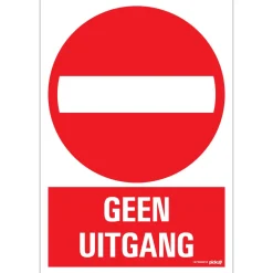 Pictogram geen uitgang 23 x 33 cm