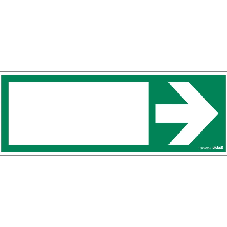 Pictogram groen met pijl 33 x 12 cm