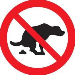 Pictogram hier geen hondenpoep  Ø 18 cm