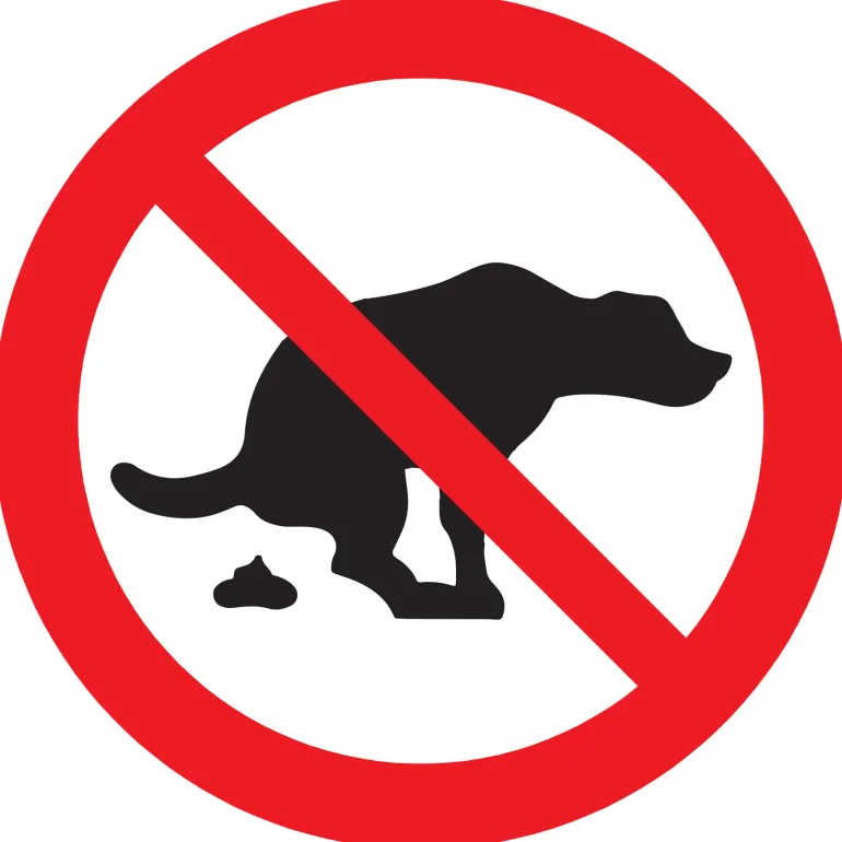 Pictogram hier geen hondenpoep Ø 18 cm