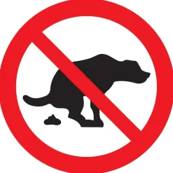 Pictogram hier geen hondenpoep  Ø 30 cm