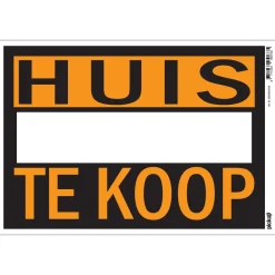 Pictogram huis te koop 23 x 33 cm