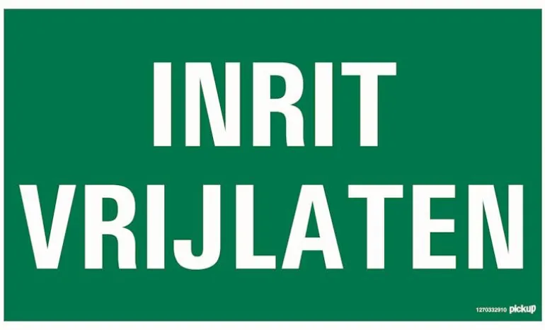 Pictogram inrit vrijlaten 33 x 20 cm