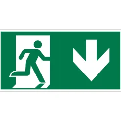 Pictogram naar beneden 15 x 30 cm