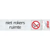 Pictogram niet rokers ruimte aluminium 6,5 x 4,4 cm