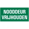 Pictogram nooddeur vrijhouden 15 x 30 cm