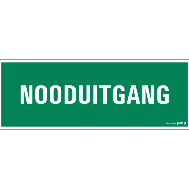 Pictogram nooduitgang 33 x 12 cm