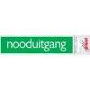 Pictogram nooduitgang aluminium 6,5 x 4,4 cm