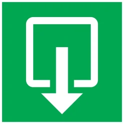 Pictogram normale uitgang 20 x 20 cm